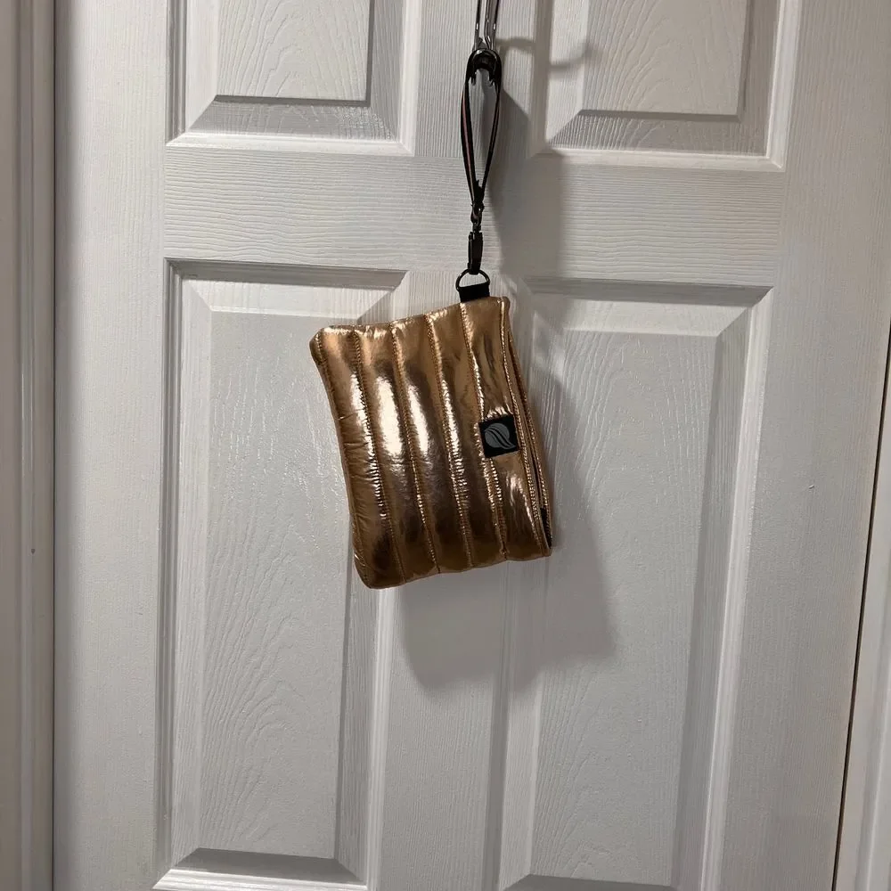 Think Royln Rose Gold Metallic‎ Quilted Wristlet